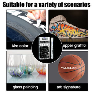 Rayhong <span class=keywords><strong>ปากกา</strong></span>ระบายสียาง<span class=keywords><strong>รถ</strong></span>ยนต์<span class=keywords><strong>รถ</strong></span>จักรยานยนต์4ชิ้น<span class=keywords><strong>ปากกา</strong></span>ระบายสีบนกระจกกราฟฟิตี้ศิลปะลายเซ็นปากกาทำเครื่องหมายสีขาวยาง - Product Image 5