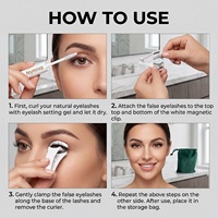 Ensemble de faux cils magnétiques (style recourbés) - Cils magnétiques réutilisables sans besoin d'eye-liner