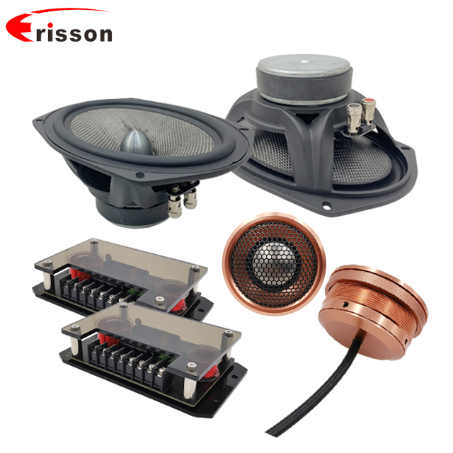 High End 6x9 Aluminum Component Speakers 2-Way Sets China Manufacturer OEM 12V Car Door 60Hz ~ 10KHz 4 Ohm 80W Rated/160W Max