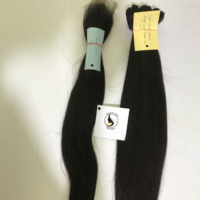 Rambut Virgin Remy Vietnam Terbaru 5*5 HD Lace Closure Bundle Grade 10A Hitam Alami Lurus Panjang 6"-28" Jahitan Mesin Double