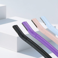 Rasoir pour le visage et les sourcils, nouveau modèle réutilisable avec logo personnalisé, pour la coupe des sourcils et le dermaplaning