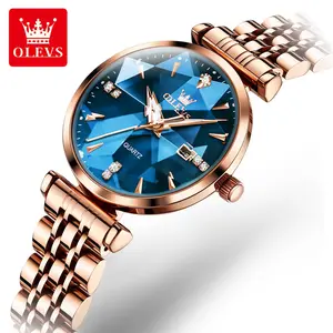 OLEVS 5536 classic luxury ladies quartz watch excel Stainless steel strap water proof Calendar rugged Leisure wrist watch