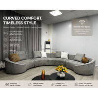 Canapé modulaire incurvé de luxe moderne, mobilier de salon confortable, canapé rembourré en chenille, vente en gros