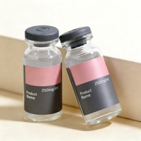 Étiquettes personnalisées en feuille d'or pour flacons de peptides 10 ml, autocollants adhésifs pour peptides de recherche