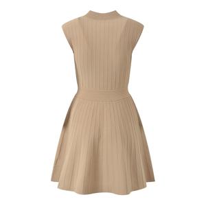 Vestido Mini de Moda Otoño-Invierno para Mujer, Estilo Francés, Corte en A, Cuello en V, Sin Mangas, Botones, Cierre de un Solo Botón, Tejido Sólido para Verano - Product Image 2