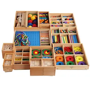 Houten Montessori Speelgoed Materialen 15 In 1 Spelletjes Houten Puzzel Educatieve Froebel Speelgoed Voor Kind Educatief