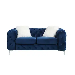 Hot Sales 2 Seat Living Room Furniture Sofa Modern Velvet Loveseats Sofas Luxury Upholstered Furniture For Hotel