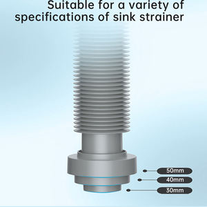 미국 디자인 배수구 스테인레스 스틸 스트레이너 현대 그레이 40mm 폐기물 파이프 피팅 주방 싱크 드레인 파이프 단일 그릇 - Product Image 6