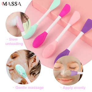 Massa แปรงทำความสะอาดผิวหน้าซิลิโคนแบบ2-in-1แปรงทำความสะอาดรูขุมขนลึกสครับขัดผิวขัดผิวทำความสะอาดรูขุมขนเครื่องมือแต่งหน้า - Product Image 4