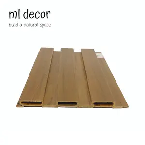 Long Lasting Composite Cladding Wooden Grain Waterproof WPC Wall Panels Designs For Interior Decor Easy Install