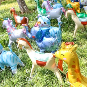 Hot 3D Cartoon Foil <strong>Balloon</strong> <strong>Shark</strong> Giraffe Dinosaur Cat Dog Walking Pet Animal <strong>Balloon</strong> with Wheel for Kids Birthday Party Outdoor - Product Image 5