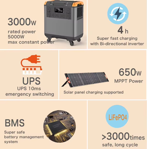 Chargeur EV portable 5,3 kWh, station d'alimentation solaire, état neuf, batterie de charge pour <span class=keywords><strong>voiture</strong></span>, pour le camping, les activités de plein air, chargeurs embarqués - Product Image 3