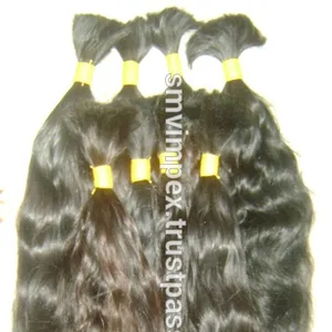 HOT SALE VIRGIN NATURAL REMY INDIAN HAIR BULK 20" VIRGIN WEFT HAIR WEAVE.BULK SUPER QUALITY HAIR