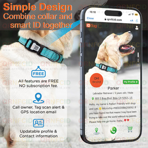 Software Ready Luxury Personalizable Large Medium <span class=keywords><strong>QR</strong></span> Code Smart ID <span class=keywords><strong>Dog</strong></span> Collar Sólido Reflectante Nylon Durable y personalizado - Product Image 2