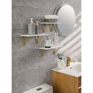 WEKIS Modern Metal Floating Shelves <b>Hanging</b> Storage Display <b>Brackets</b> Black Powder Coating 75lbs Capacity for Living Room - Product Image 6