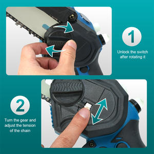 Mini tronçonneuse industrielle sans fil OEM 21V 550W avec guide-chaîne <span class=keywords><strong>de</strong></span> 6 pouces, poignée supérieure antidérapante, machine professionnelle pour la <span class=keywords><strong>coupe</strong></span> d'arbres - Product Image 6