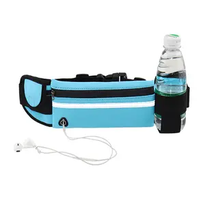 Неопреновая Водонепроницаемая поясная сумка для фитнеса, эластичный пояс для бега, Спортивная поясная сумка с держателем для бутылок
