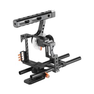C500 Cámara Videocámara Video Cage Rig Kit Sistema de fabricación de películas para GH4 para <span class=keywords><strong>Sony</strong></span> A7S/A7/A7SII/<span class=keywords><strong>A7IV</strong></span> ILDC - Product Image 6