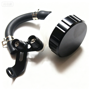 Tappo in Alluminio CNC per Serbatoio Freno e Frizione Moto, Contenitore Olio Trasparente con Tubo e Staffa di Montaggio, Parte Universale Modificabile - Product Image 1