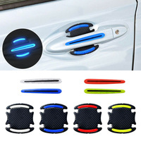 Accessoires de voiture bandes autocollantes réfléchissantes poignée de porte de voiture bande autocollante Anti-Collision pour décoration de voiture