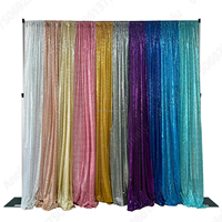 ANNIELU Rideau de fond de scène de luxe en polyester à paillettes de 3 mm, panneau mural scintillant, toile de fond photographique, décoration de mariage et de fête