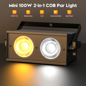 Mini 2 mắt led blinder COB Strobe ánh sáng DMX âm thanh kích hoạt 2x50 Wát mát ấm trắng hiệu ứng khán giả chiếu sáng cho Nhà thờ rạp hát - Product Image 2