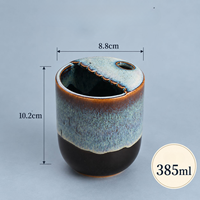 Mug en céramique vintage à glaçure réactive avec paille, style Wabi-Sabi japonais, pour le bureau et la maison, avec trou pour paille