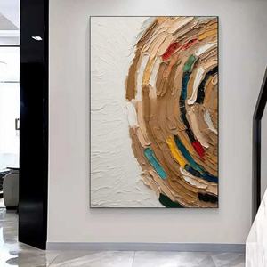 Grande toile d'art murale, décoration intérieure de luxe, peinture à l'huile épaisse, décoration abstraite 3D, peinture artisanale, décoration murale pour la maison - Product Image 4