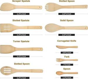 Bán Buôn Thân Thiện Với Môi 6-Mảnh Tre Thìa Gỗ Cho Nấu Ăn Gỗ Thìa Muỗng Không Dính Nhà Bếp Đồ Dùng Thiết Lập - Product Image 4