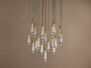 RHOEM Luxury Designer Oval Chandelier Alabaster <strong>Crystal</strong> Amber Glass Chandelier <strong>Ceiling</strong> <strong>Light</strong> for Living Room Fashion <strong>Light</strong> - Product Image 2