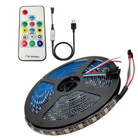 DC5V 12V WS2811IC 2812b 2813 2815 Pixel RGB 5050 LED Strip yang Dapat Diatur Alamatnya 30 60 96 144LEDS/M IP20 IP65 IP67 IP68 Lampu Strip LED