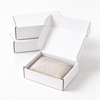 Boîte d'expédition en carton ondulé blanc avec logo personnalisé imprimé pour l'emballage de vêtements, bijoux et cosmétiques pour le e-commerce
