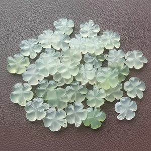 Trèfle, pendentif amulette en jade vert naturel Xiuyu à quatre feuilles, collier pendentif en jade, perle de boucles d'oreilles - Product Image 6