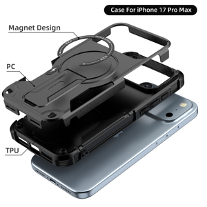Funda Magnética Invisible para Teléfono, TPU+PC, Antigolpes, de Lujo, para <span class=keywords><strong>iPhone</strong></span> 17 16 15 14 <span class=keywords><strong>13</strong></span> Air <span class=keywords><strong>Pro</strong></span> Max Plus, Gran Venta - Product Image 5
