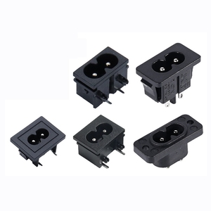 IEC 60320ซ็อกเก็ตแหล่งจ่ายไฟกระแสสลับ2-Pin แบบสแน็ปอินตัวเชื่อมต่อแผงยึดแบบสแน็ปแบบไม่มีโพลาไรซ์2.5A 250V ~ รูปที่8ชนิด - Product Image 1