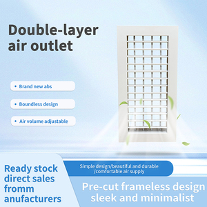 Griglia di Ventilazione a Doppio Strato in Alluminio Bianco Fisso con Porta di Scarico Regolabile, Adatta per HVAC - Vendita all'Ingrosso - Product Image 4