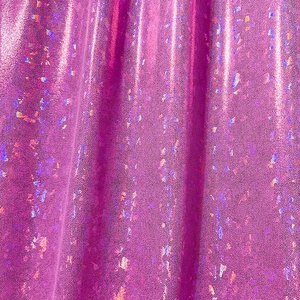 Tissu extensible 4 directions en nylon et élasthanne avec points métallisés brillants effet verre brisé, estampés à chaud, pour la danse, la natation et les tenues de performance - Product Image 2