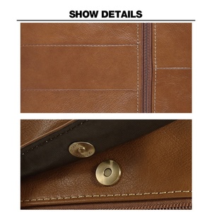 Sac à bandoulière en cuir de vachette personnalisé pour homme, sac messager en cuir véritable - Product Image 6