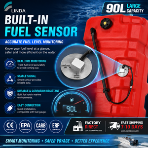 Réservoir de carburant marin Ce Epa Carb 90L avec capteur de niveau de carburant, réservoir de carburant portable en HDPE <span class=keywords><strong>pour</strong></span> <span class=keywords><strong>moteur</strong></span> <span class=keywords><strong>hors</strong></span>-<span class=keywords><strong>bord</strong></span>, autres fournitures marines - Product Image 2