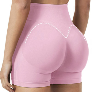 Shorts de Yoga de Cintura Alta con Alta Elasticidad para Entrenamiento, Leggings Cortos de Gimnasio, Leggings Deportivos Sin Costuras para Mujer - Product Image 3