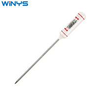 Termometer Daging Digital WINYS Kitchen Probe Bahan Stainless Steel Plastik Alat Pengukur Air/Susu untuk BBQ Memasak TP101 Baterai LR44 -50~300