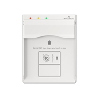 Lecteur de passeport USB externe pour ordinateur portable – Efficace, pratique, intelligent, identification rapide, extraction MRZ, passeports, blanc