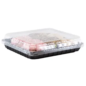 RPET 식품 등급 플라스틱 케이크 포장 상자 직사각형 대형 투명 뚜껑 맞춤형 제조 업체 친환경