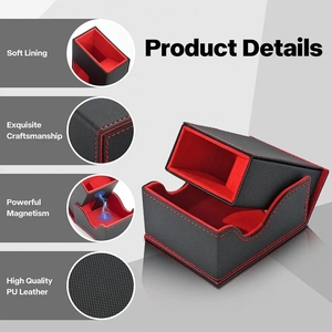 Torre per Dadi 3-in-1 in Pelle PU con Scatola Porta Carte e Contenitore per MTG RPG, Accessorio Multifunzionale per Giochi da Tavolo - Product Image 5