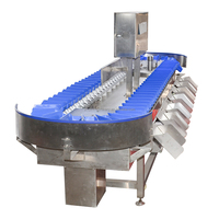 Sus304 Draaitafel Weegsorteermachine Nieuwe Staat Voor Vis Noten Fruit Groente Sortering Gewicht Plc Core