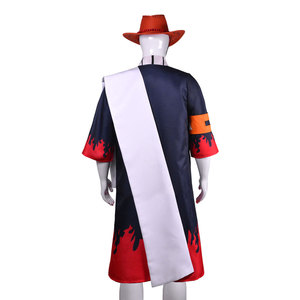 Ensemble Kimono de Cosplay Ace Poing de Feu de pointe pour Hommes Adultes, Tenue Complète d'Anime avec Chapeau et Collier - Product Image 5
