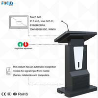 Podium numérique multimédia avec écran tactile de 21.5 pouces Pupitre de conférence de qualité supérieure Salle de contrôle Podium intelligent