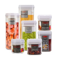 Boîte de rangement transparente en plastique à fermeture facile pour aliments, café en poudre, lait en poudre, thé et fleurs – Idéale pour la maison et la cuisine