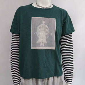 T-shirt da uomo personalizzata in cotone slub di alta qualità, trattata con esposizione solare, lavata e sbiancata - Product Image 2