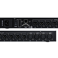 Système de gestion des enceintes audio professionnel DSP, processeur audio numérique, LA408, fréquence d'échantillonnage 192 kHz, 4 entrées 8 sorties, FIR intégré